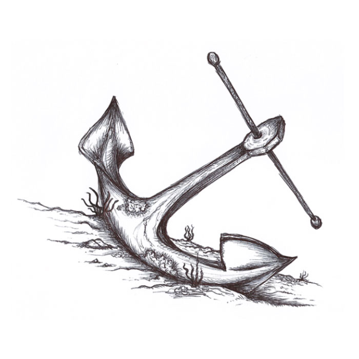Sunken anchor drawing