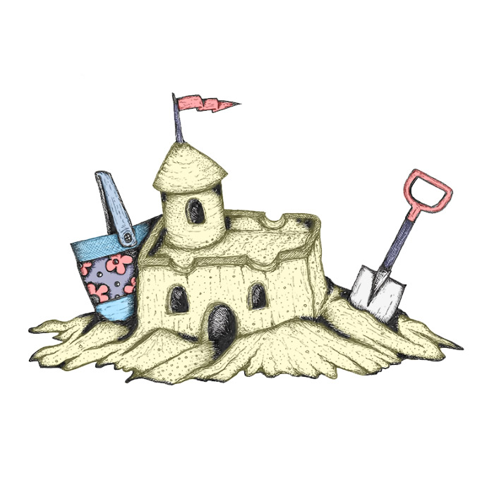 Sandcastle drawing
